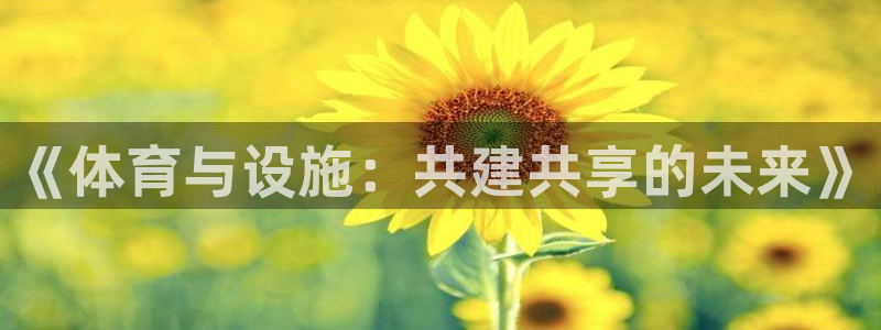 意昂4娱乐首页网站大全：《体育与设施：共建共享的未来