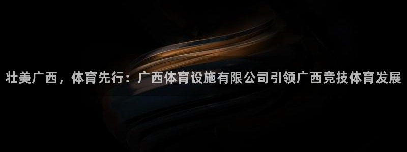 意昂4开户：壮美广西，体育先行：广西体育设施有限公司